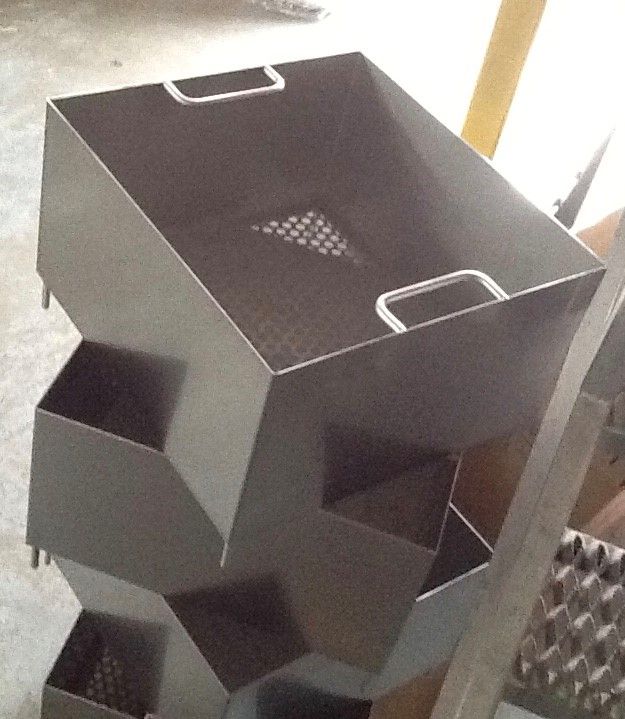 Découpe de panier perforé